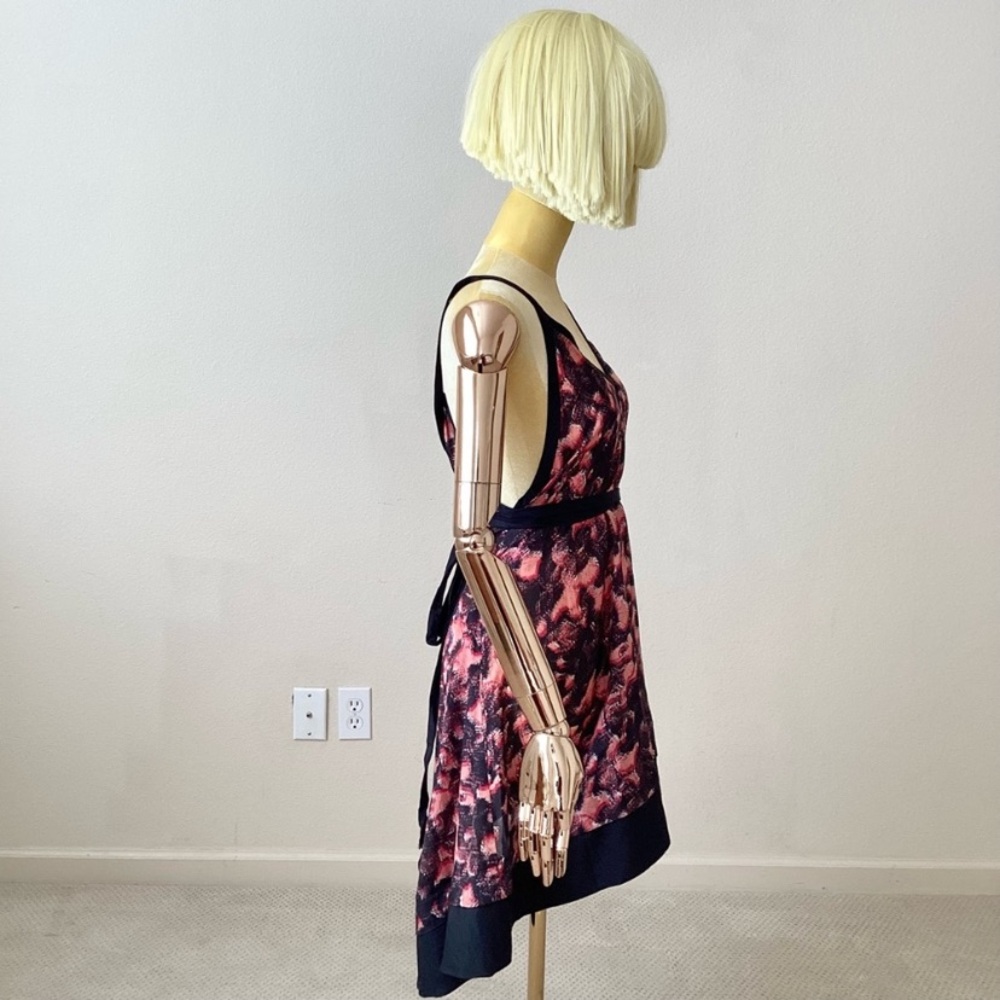 Proenza Scouler Watermelon Pink Plunge V Neck Mini Dress SZ XS/S - Picture 2 of 6